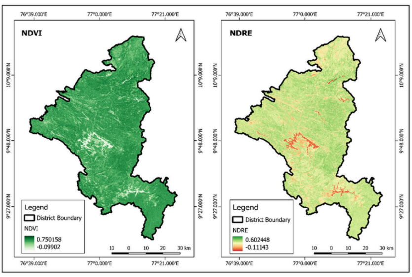 NDVI and NDRE