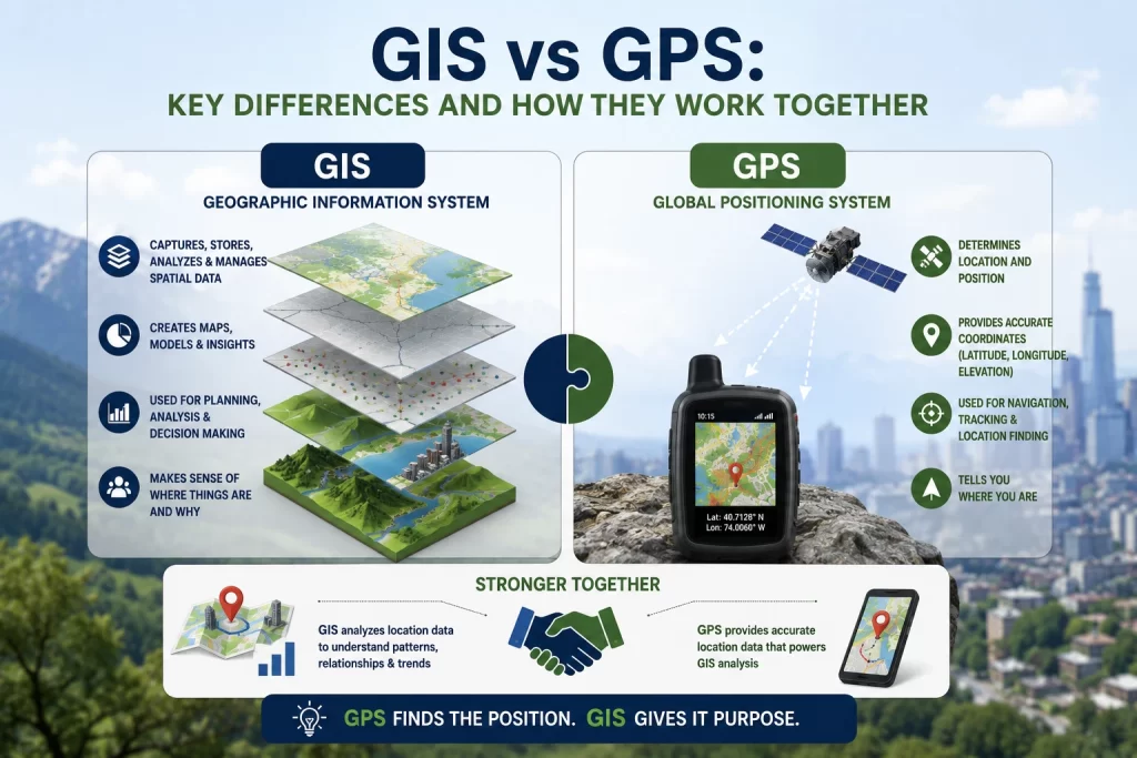gis vs gps comparison, difference between gis and gps, gis and gps difference, gps and gis difference, GIS mapping technology, GPS navigation system, GIS and GPS integration, geospatial technology solutions, location intelligence platform, GPS satellite tracking, GIS spatial analysis, GIS mapping workflow, GPS location data collection, GIS and GPS applications, geospatial data management