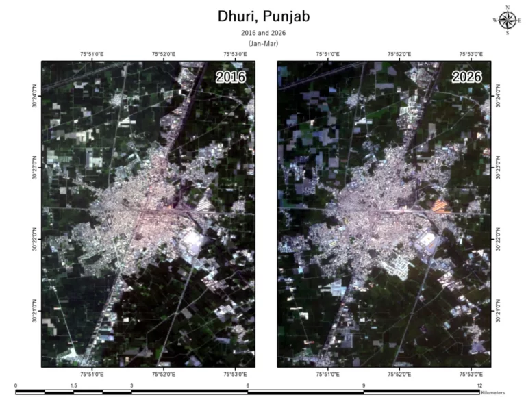 TCCmaps Dhuri Punjab Satellite Imagery Change Detection